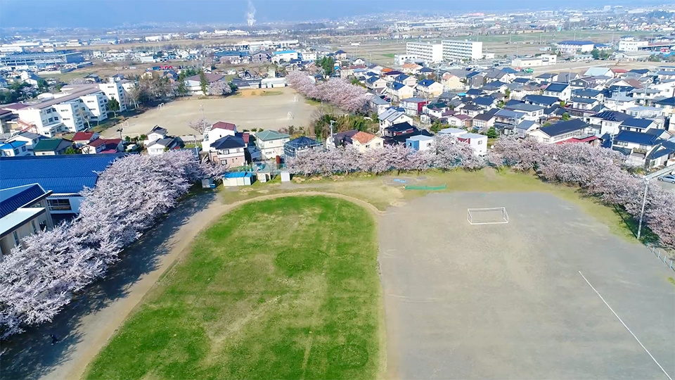 菅野中学校70周年記念DVD・空撮シーン12