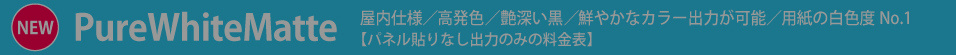 パネル貼りなし・PureWhiteMatteのウィンバード料金表へ