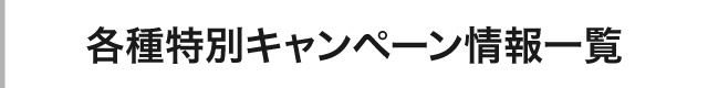 特別キャンペーン一覧