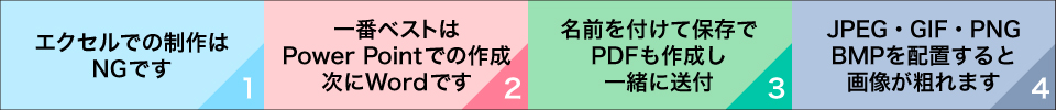 ウィンバードの長尺印刷（横断幕・垂れ幕）オフィスで作成注意点１〜４ 