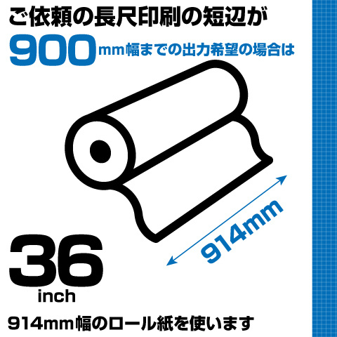 ウィンバードの横断幕・垂れ幕・900mmまでは914mm幅のロール紙で印刷